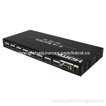HDMI Matrix 4 x 4, 4*2K and HDMI 1.4, 12V DC, 2.5A Power Supply